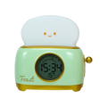 Reloj despertador con luz nocturna para tostadora, reloj despertador para niños, reloj luminoso para mesita de noche, lámpara de noche para dormitorio, decoración, regalo para niños