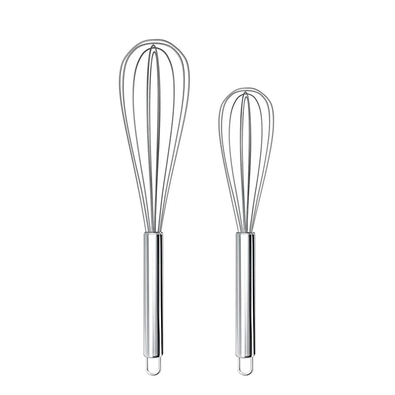 LMETJMA 8 "10" 12 "batidor de huevos de acero inoxidable batidor de huevos alambre de cocina batidor de globos batidor de huevos de leche herramientas mezcladoras de huevos KC0231
