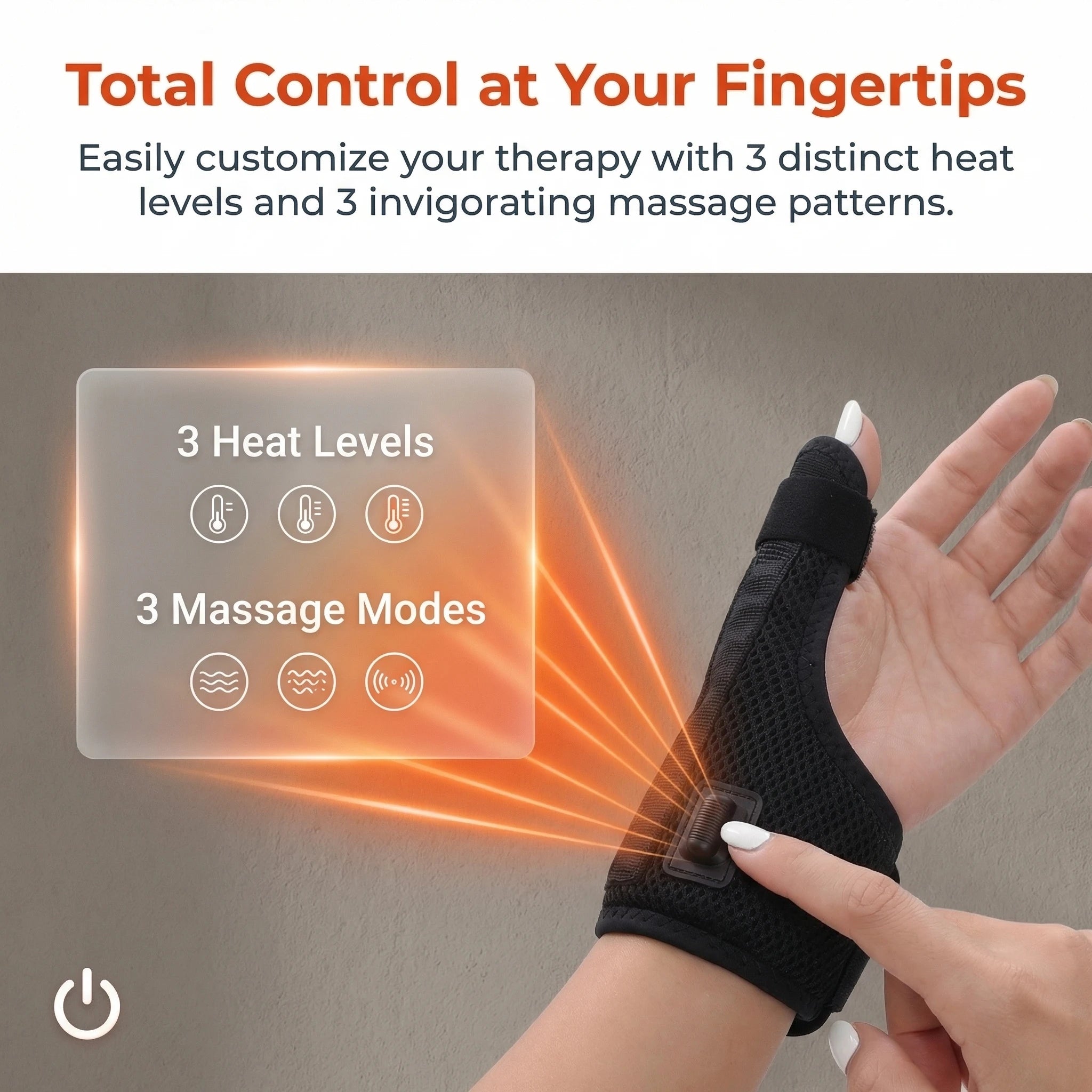 Masajeador de pulgar y muñeca calentado, artritis alimentada por USB, alivio del túnel carpiano, tendinitis del pulgar, esguinces, dolor, alivia la relajación muscular