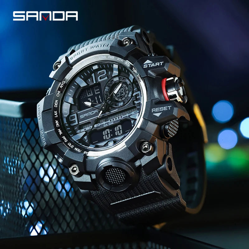 Reloj Digital LED Deportivo SANDA Multifunción para Hombre