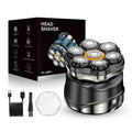 Afeitadora de cabeza eléctrica para hombres calvos, maquinilla de afeitar magnética 7D, afeitadoras recargables para cuero cabelludo, cara, barba, cuerpo, uso en seco y húmedo