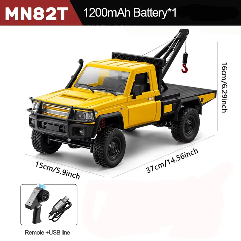 Nuevo MN82 MN82T RC Crawler 1/12 2,4 GHz 4x4: coche todoterreno a control remoto, simulación de grúa, modelo de coche trepador, juguetes para niños