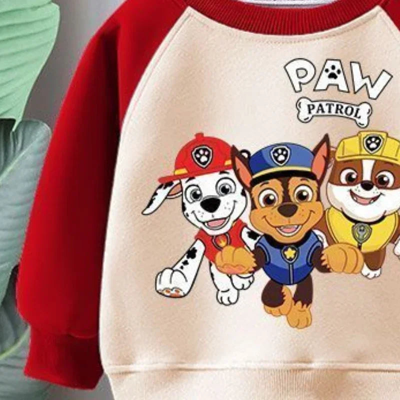 Conjuntos de sudadera de manga larga para niños de PAW Patrol, primavera y otoño, jersey + pantalón para niños, traje de 2 piezas, conjuntos de ropa deportiva para niños