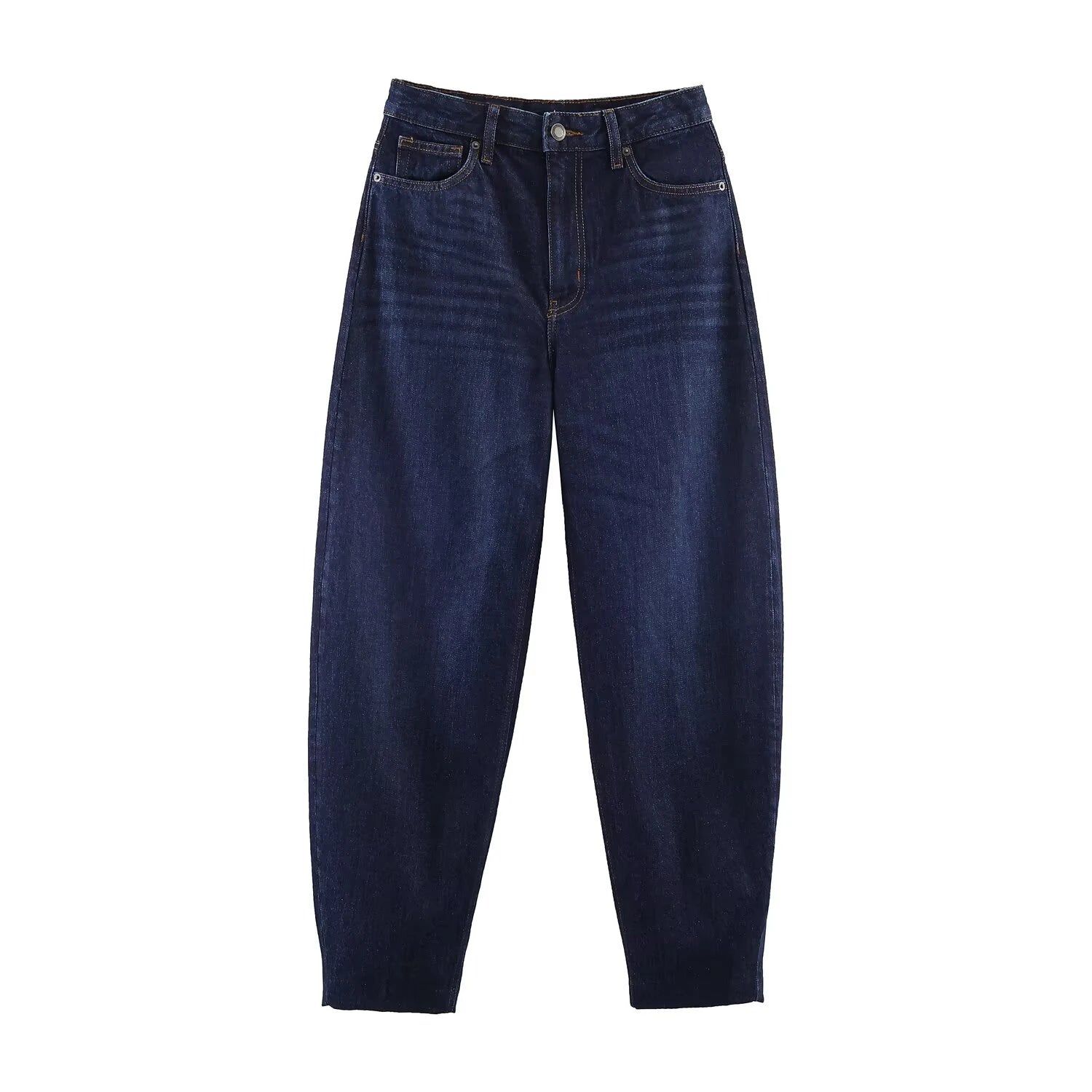 Pantalones Vaqueros en Forma de Cubo de Cintura Alta para Mujer