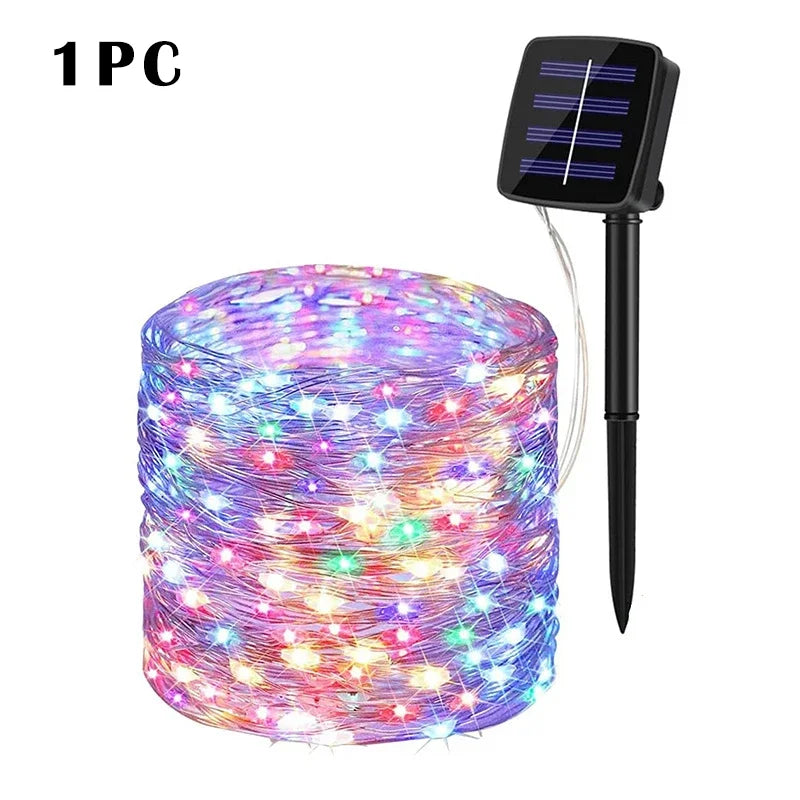 Guirnalda LED Solar para Jardín 7-32M - Impermeable IP65 8 Modos