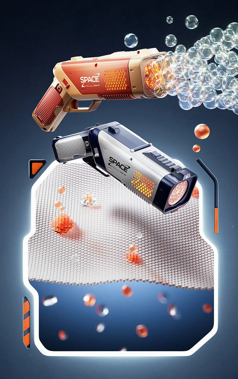 Pistola de Burbujas Eléctrica con Luces para Niños