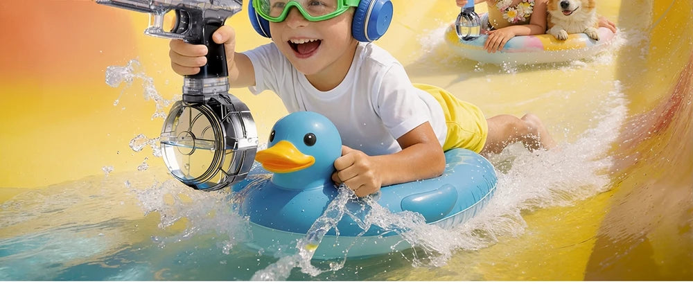 Pistola de Agua Eléctrica con LED para Adultos y Niños Gran Alcance