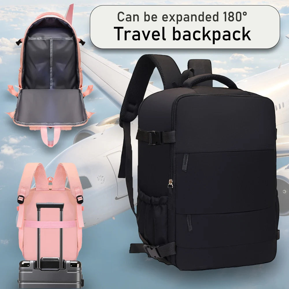 Mochila de Viaje Expandible 180° Apertura Frontal para Cabina y Uso Diario