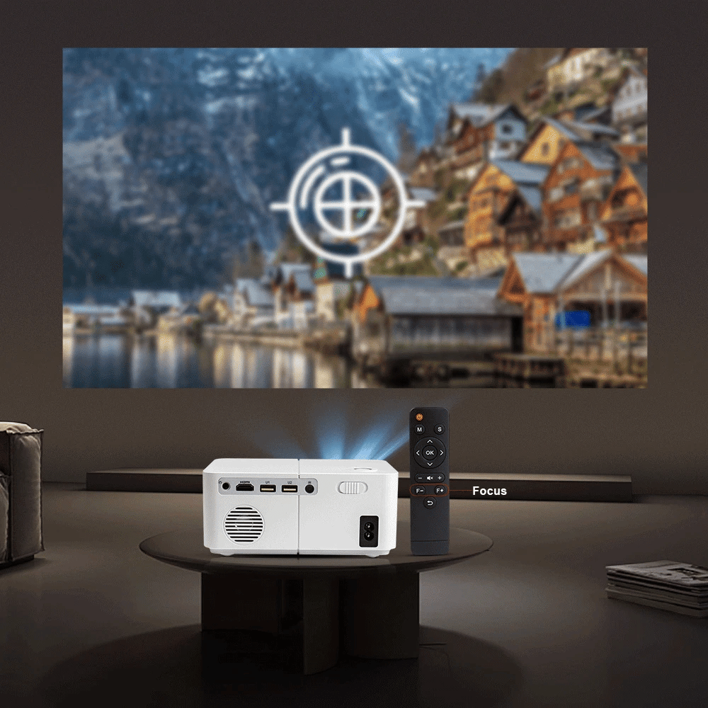 Proyector LED Full HD 1080P 4K HD300 WIFI 450 ANSI Mini Portátil para Cine en Casa, Dormitorio, Multimedia, Proyector Inteligente