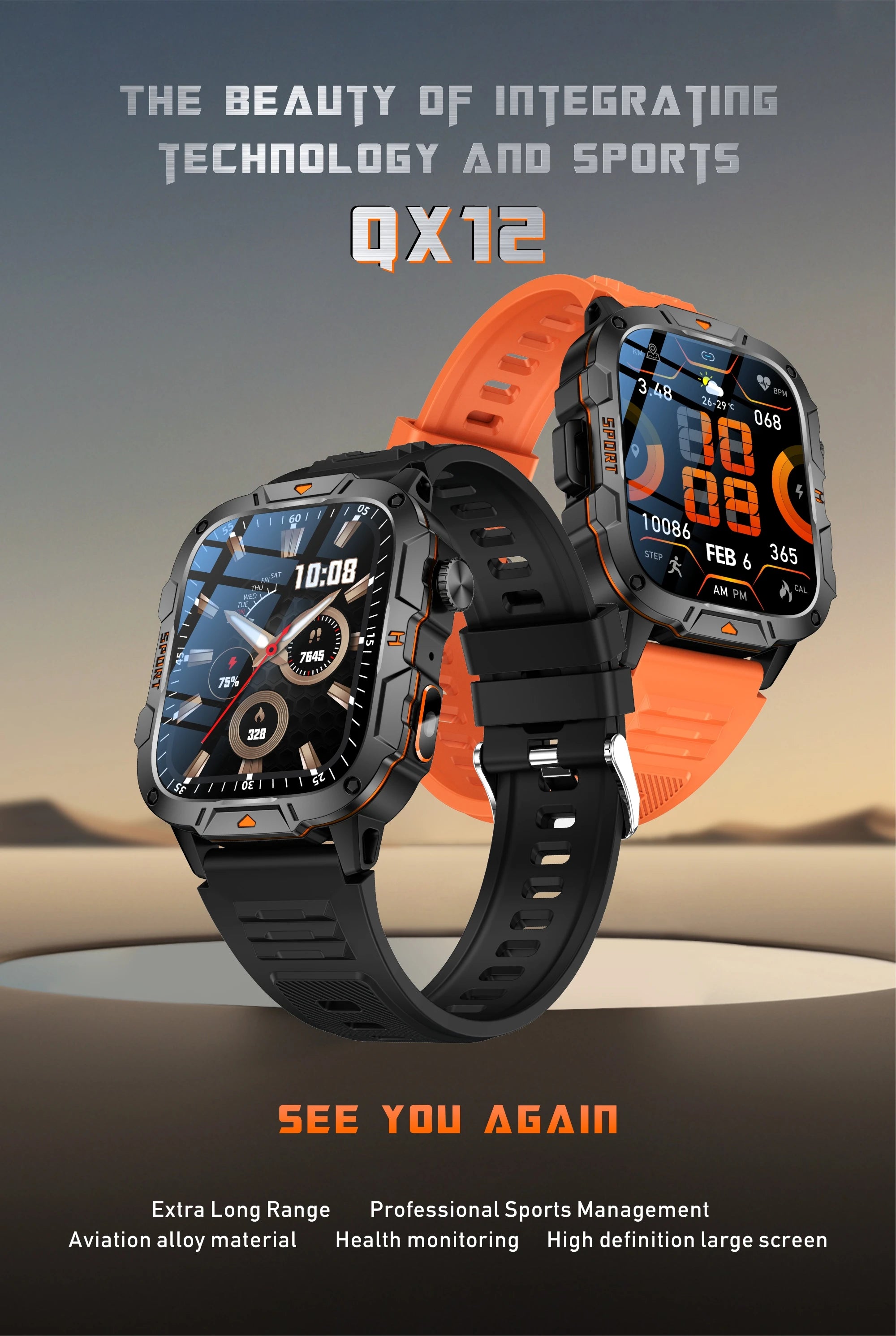 Reloj Inteligente de Grado Militar 2025, Pantalla AMOLED de 1.96 Pulgadas, Resistente al Agua 5ATM, Reloj Inteligente Deportivo con Llamadas Bluetooth