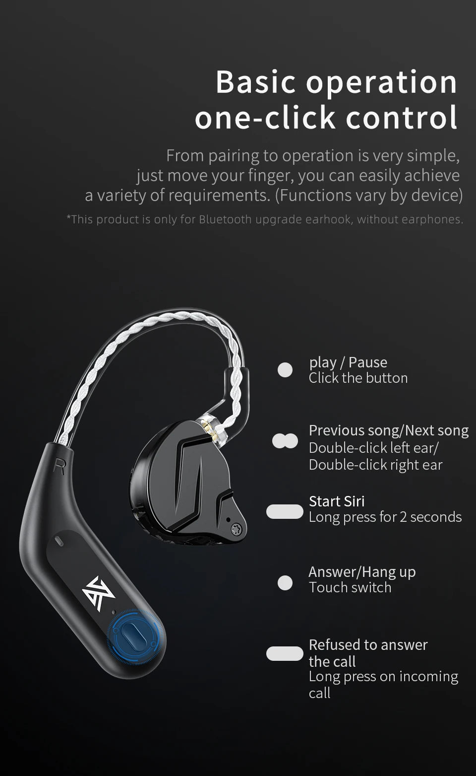 KZ AZ09 Cable Bluetooth 5.2 para Auriculares KZ