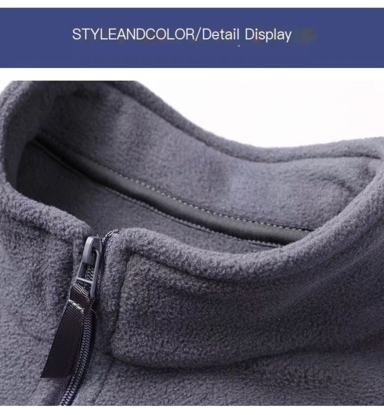 Buzo de Cuello Alto Antipilling para Hombre | Ajustado, Color Sólido