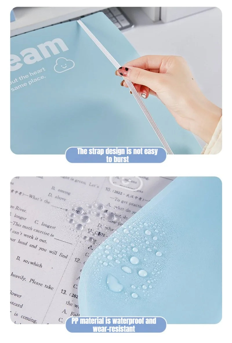 Carpeta de Archivo Expandible A4 con 4 Bolsillos Internos Desmontables, Carpeta de 3 Anillas para Organizar Documentos de Oficina y Escolares, Suministros de Papelería