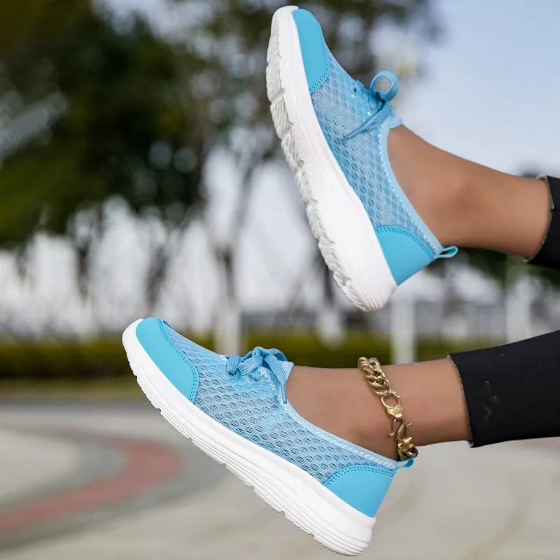 YRZL Zapatillas de deporte para mujer, zapatos informales sin cordones, malla transpirable, cómodos, suaves, mocasines clásicos para conducir, zapatos para mujer