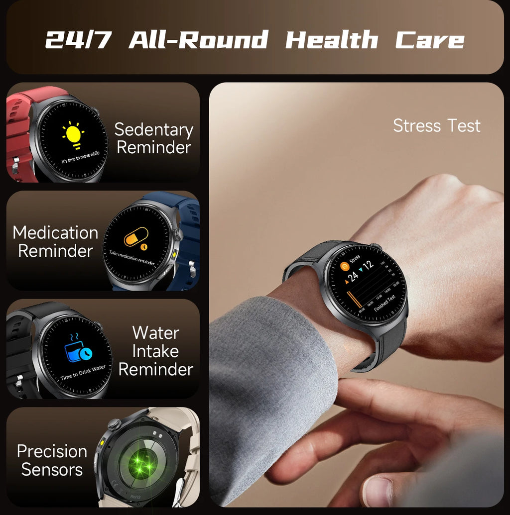 Reloj Inteligente con ECG, Grasa Corporal y Presión Arterial AMOLED