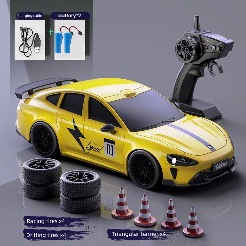 Coche de Carreras a Control Remoto 1:24, 4WD, Alta Velocidad, Juguete para Niños