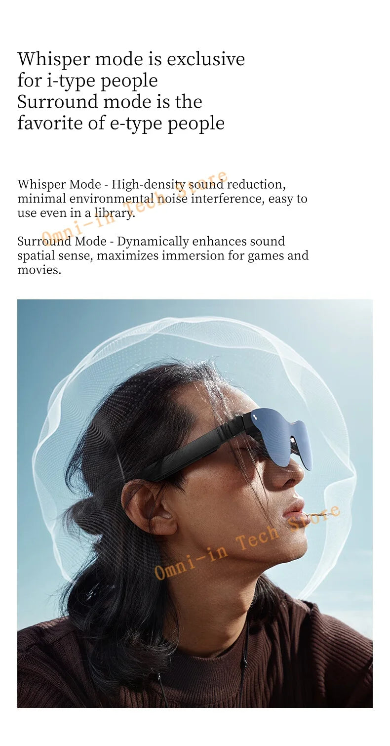 Gafas AR inteligentes RayNeo Air 4 Pro, brillo de 1200 Nits, visualización HD de 135 pulgadas, 4 parlantes, audio inmersivo, HDR10
