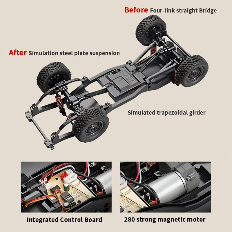 ZWN MN82 MN82S LC79 1/12 camioneta corta RC a escala completa 4WD Control remoto escalada todoterreno coche juguetes para niños regalos de navidad