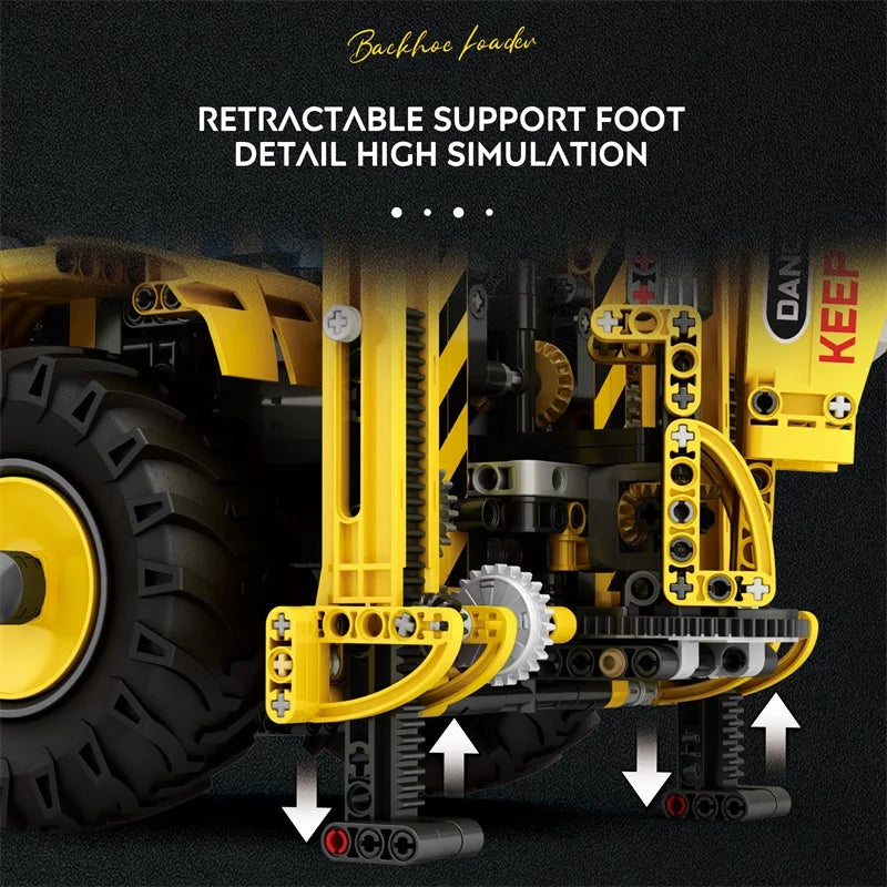 Nuevo 2466 Uds Bulldozer excavadora camión Control remoto modelo bloques de construcción rompecabezas juguete cumpleaños regalos de navidad para niño