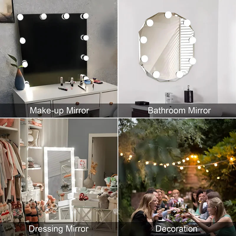 Luces LED para Espejo de Maquillaje Hollywood USB