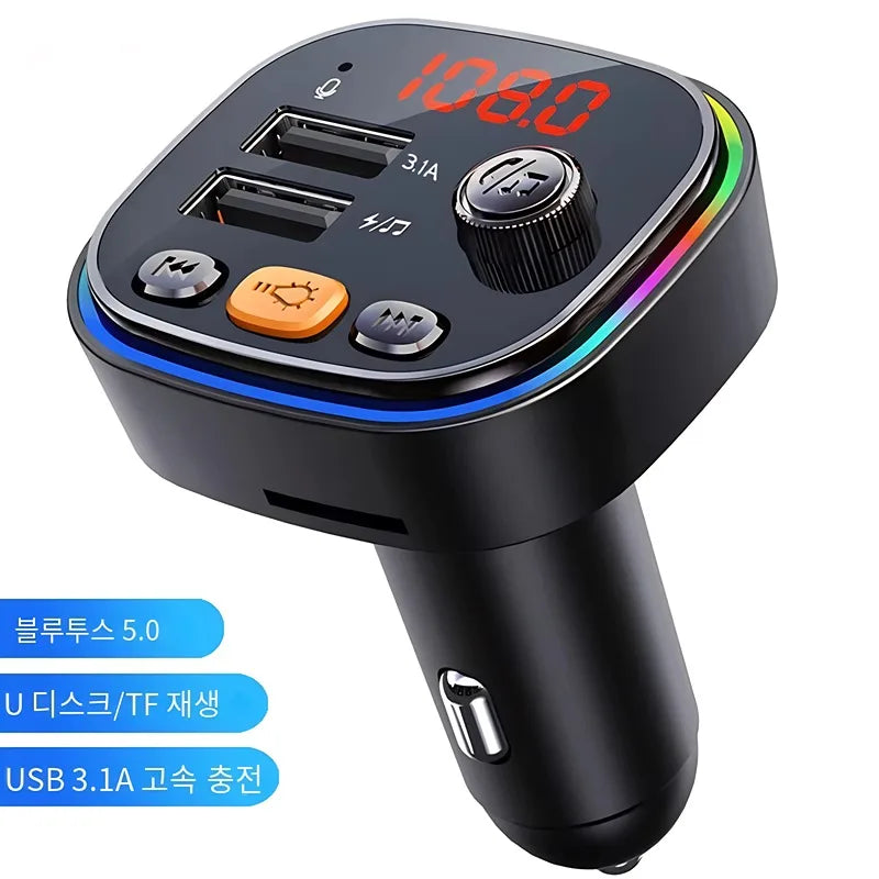 Modulador FM USB 3.1A para Auto con Bluetooth 5.0 y Manos Libres