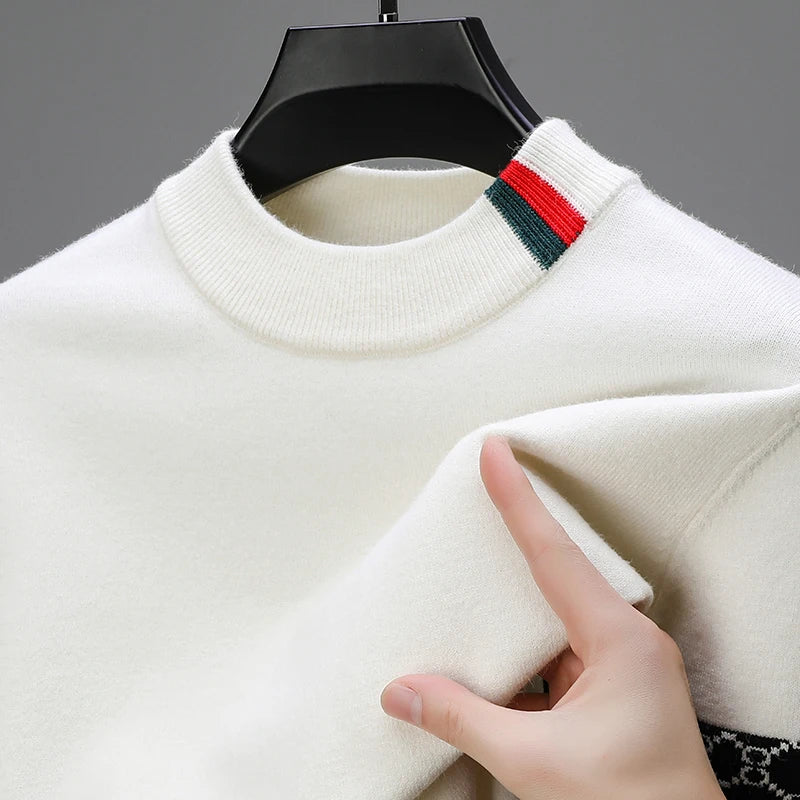 Suéter Jacquard de Cuello Redondo para Hombre