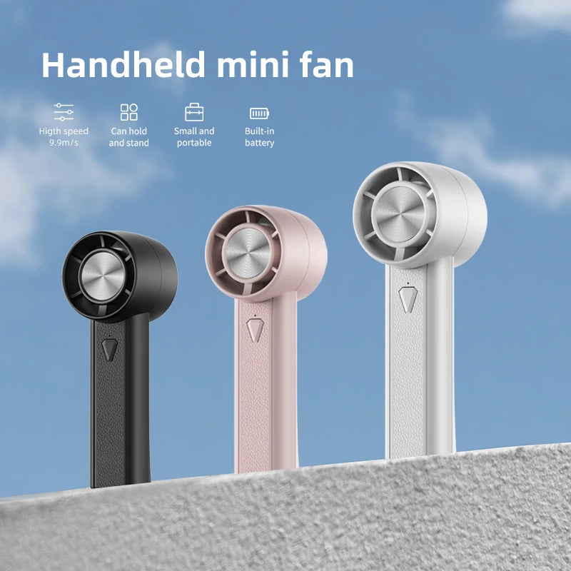 Ventilador portátil de mano, Mini ventilador de carga USB para el hogar de 1800mAh, carga USB de alta velocidad, ventilador de mano de refrigeración para acampar al aire libre