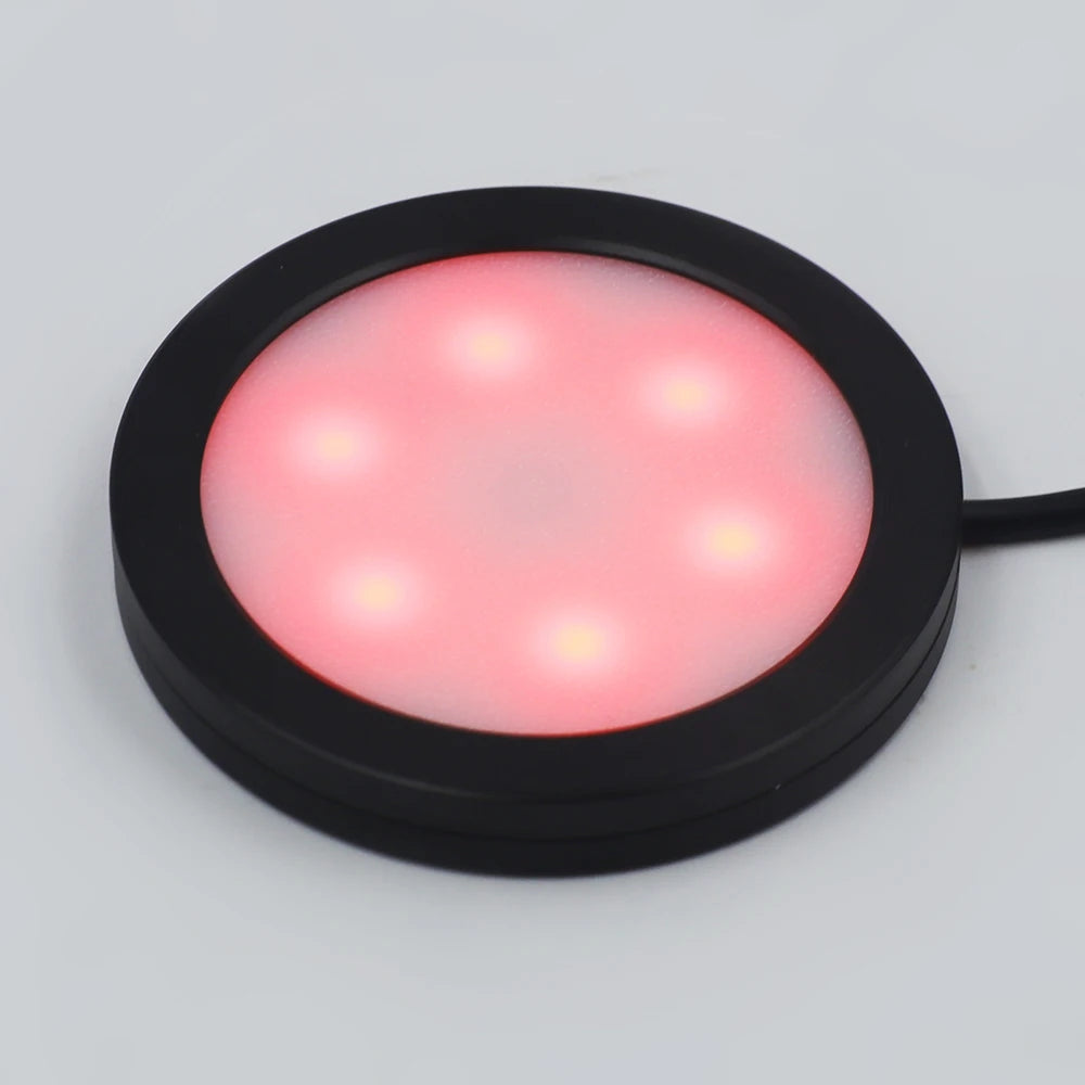 Luz RGB remota de 24 teclas para debajo de gabinete, interruptor USB de 5V, Kit de 1 2 4 6 luces, lámpara delgada para vitrina de cocina, acento de escritorio para Bar en casa