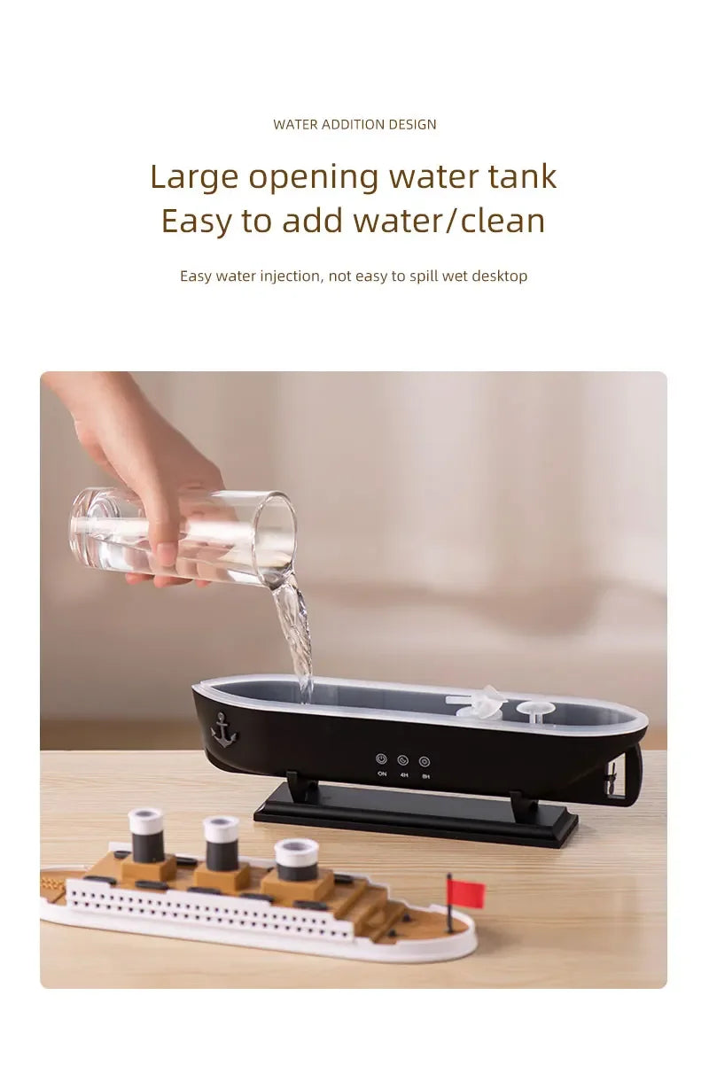 Humidificador Barco Titanic 250ml Control Remoto