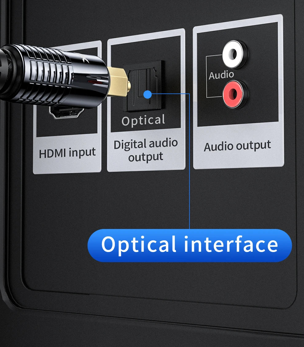 Unnlink SPDIF Cable de Audio óptico Digital HIFI 5,1 Toslink Cable para TV box PS4 altavoz Blu-ray Xbox 360 amplificador Subwoofer