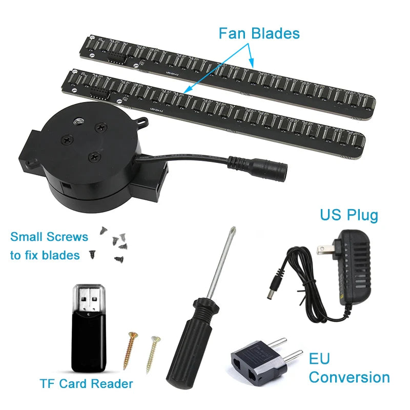 Ventilador Holográfico 3D WiFi 42CM Pantalla Publicitaria
