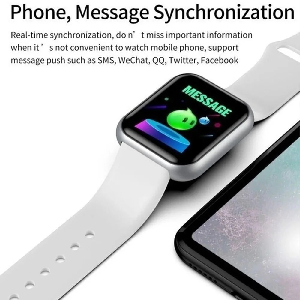 Reloj inteligente D20Pro para hombres y mujeres, reloj deportivo con seguimiento de actividad física, Monitor de ritmo cardíaco y presión arterial, reloj inteligente resistente al agua para Android IOS