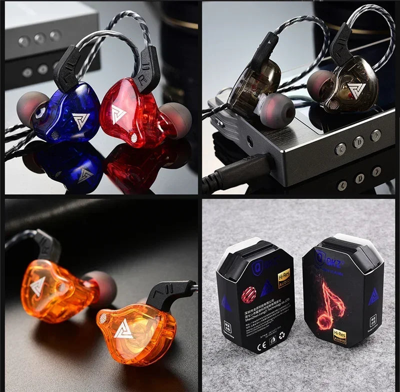 Auriculares intrauditivos originales QKZ AK6, auriculares con 6 unidades de controlador dinámico y micrófono, auriculares estéreo deportivos HIFI con subwoofer, auriculares de monitorización