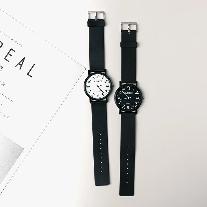 Reloj negro Simple, relojes de cuarzo para mujer, correa de silicona, reloj de pulsera de ocio para mujer, reloj de examen ligero de lujo para estudiantes, regalos