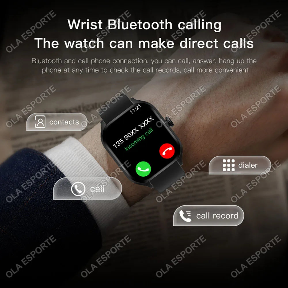 Nuevo Reloj Inteligente 2026 Android IOS, Pantalla a Color de 2.01 Pulgadas, Llamadas Bluetooth, Monitor de Oxígeno en Sangre/Presión Arterial, Reloj Inteligente para Hombre y Mujer Ma27