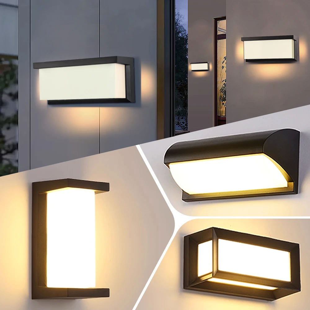 Lámpara LED de Pared 25W Impermeable para Exterior del Hogar