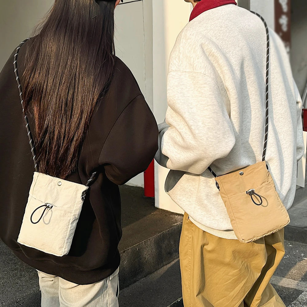Bolso Bandolera de Nailon, Mini Bolso para Teléfono, Multifuncional, Cuadrado, Bolso de Hombro, Bolso Bandolera, Bolso de Lona, Bolso Mensajero