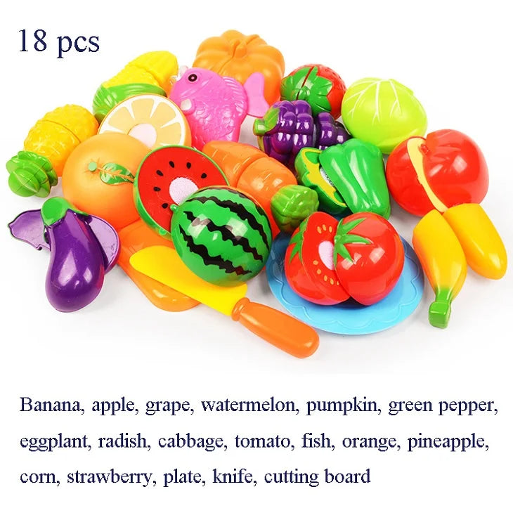Juego de Corte de Frutas y Verduras para Niños Set de Cocina