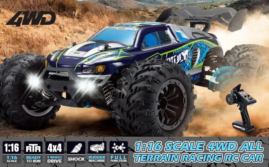 Coche Todoterreno RC 4WD sin Escobillas, Alta Velocidad 50-80 KM/H