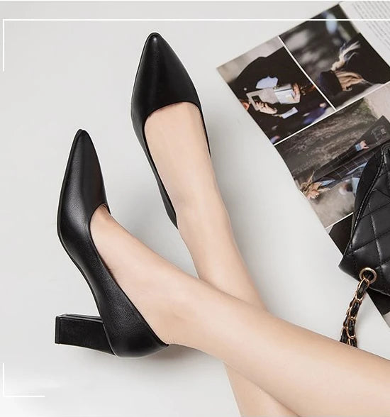 Zapatos de Tacón Fino Puntiagudo Charol para Mujer