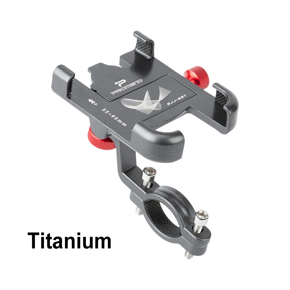 Soporte de Teléfono para Bicicleta y Moto, Aluminio, Ajustable