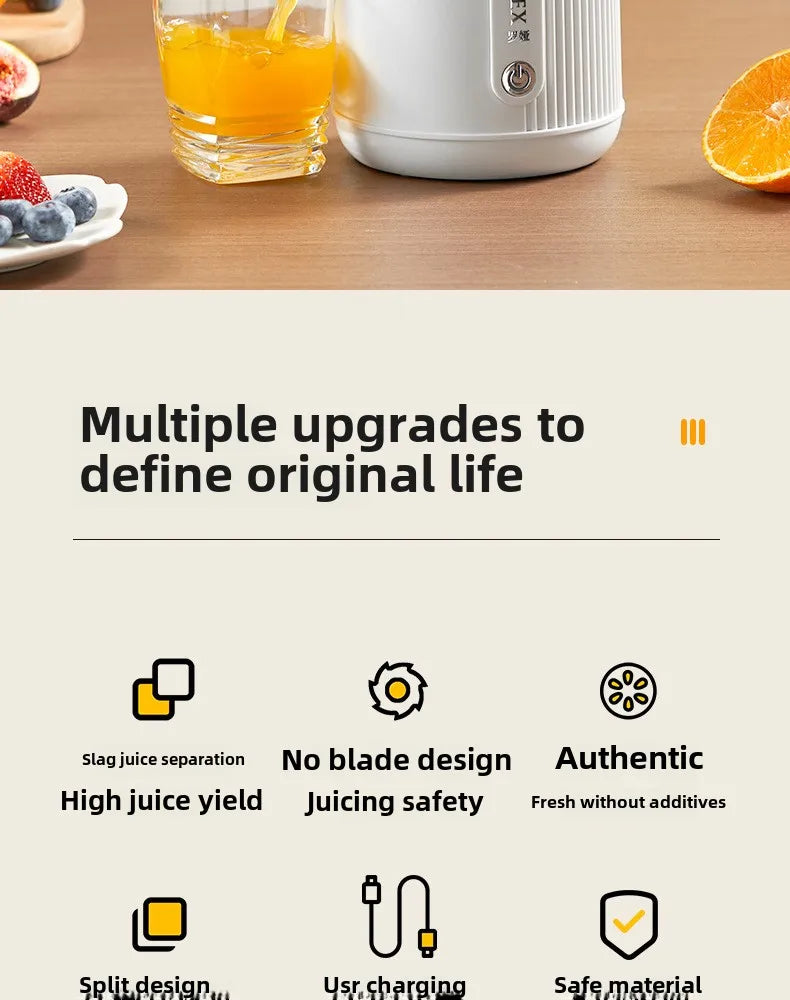 Exprimidor de Gran Diámetro con Separación de Jugo y Pulpa