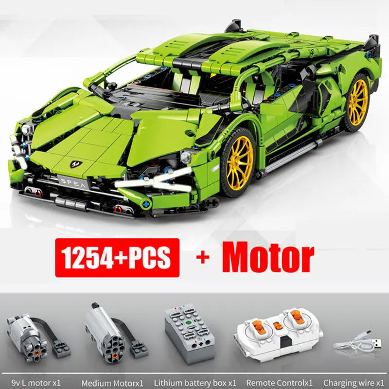 Coche de carreras de alta tecnología Lambor Sian FKP 37, bloques de construcción compatibles con juego de ladrillos técnicos 42115, juguetes, regalos de cumpleaños para niños