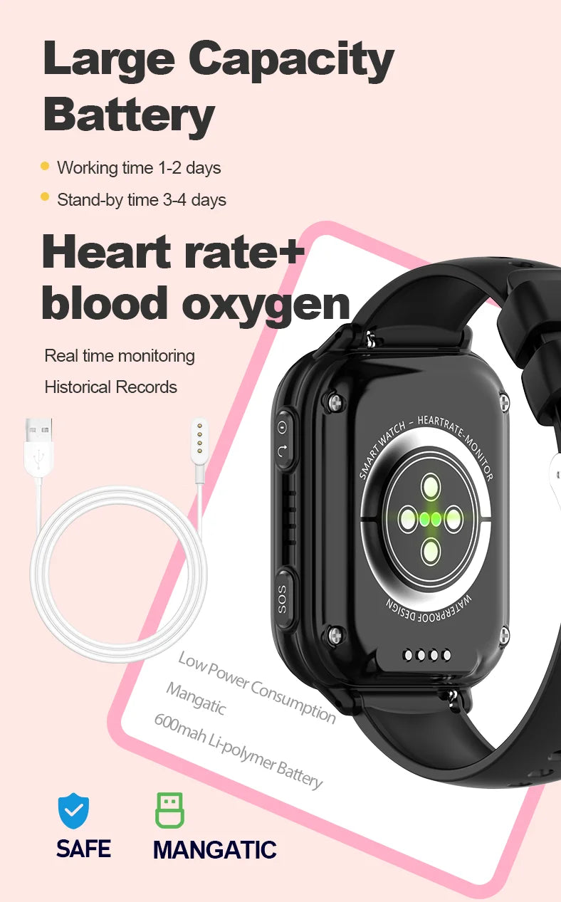 Reloj Inteligente 4G para Niños KT33 con GPS, WiFi y Videollamada