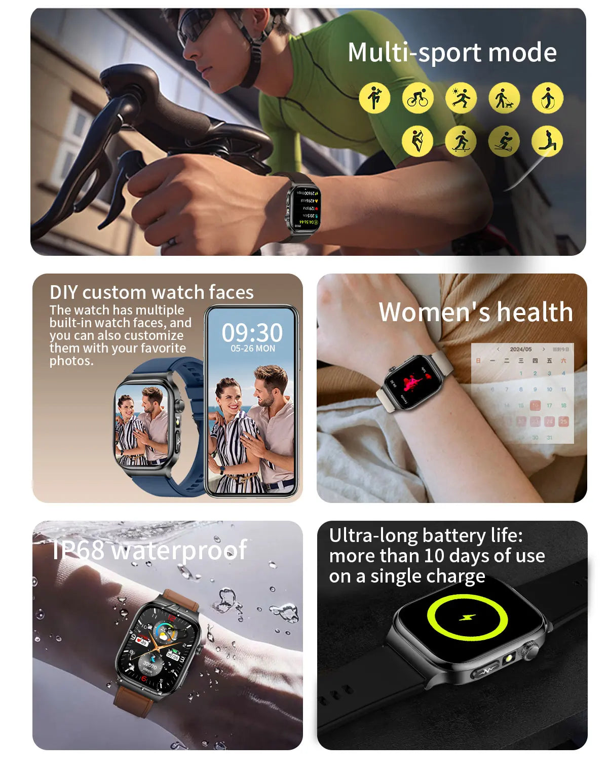 Reloj Inteligente ECG Mujer Bluetooth Voz AI