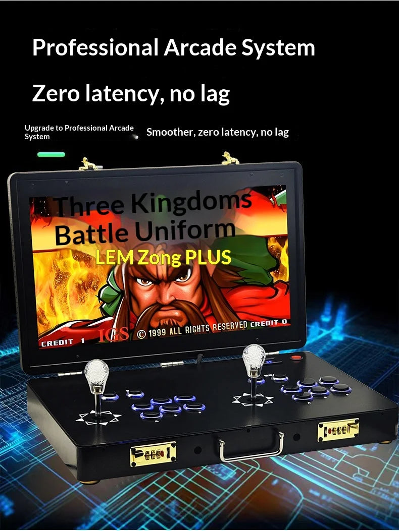 Máquina de Juegos Arcade con Doble Joystick, Portátil, Pantalla HD Integrada, Modelo 2026, para Uso Doméstico, Conexión a TV, Juego de Lucha Clásico Retro