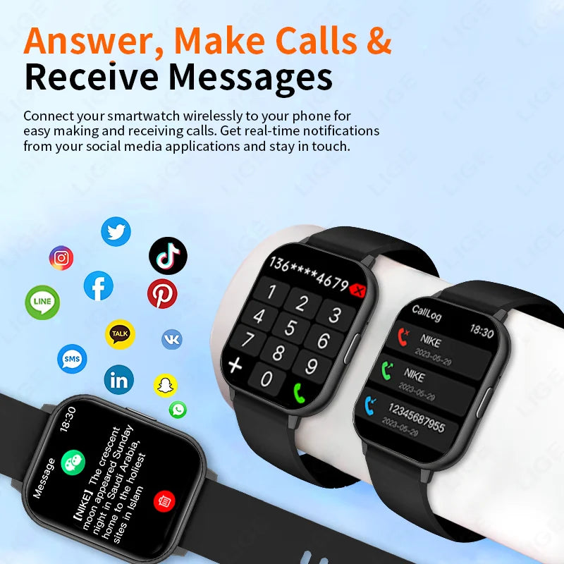 Reloj Inteligente Pantalla Táctil Esfera Personalizable