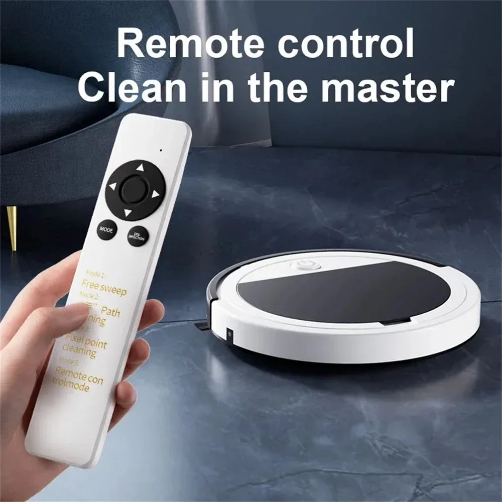 Fregona Inteligente Multifuncional, Aspiradora con Control Remoto, Robot Silencioso