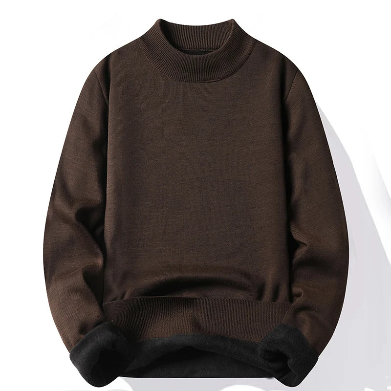 Jersey para hombre, suéter suave, camisas de terciopelo de invierno, ropa de marca, blusa fría cálida de lana tejida, camisas inferiores ajustadas