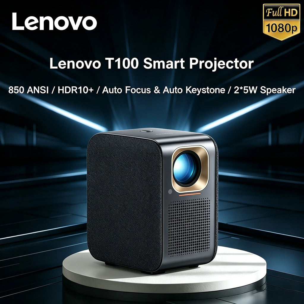 Proyector Lenovo T100 4K Full HD 1080P con Android Smart TV y cine en casa